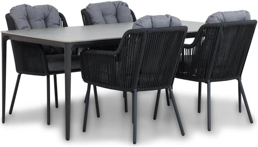 Santika Furniture Santika Tendenza Gianna 180 cm dining tuinset 5-delig