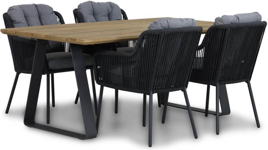 Santika Furniture Santika Tendenza Palta 180 cm dining tuinset 5-delig
