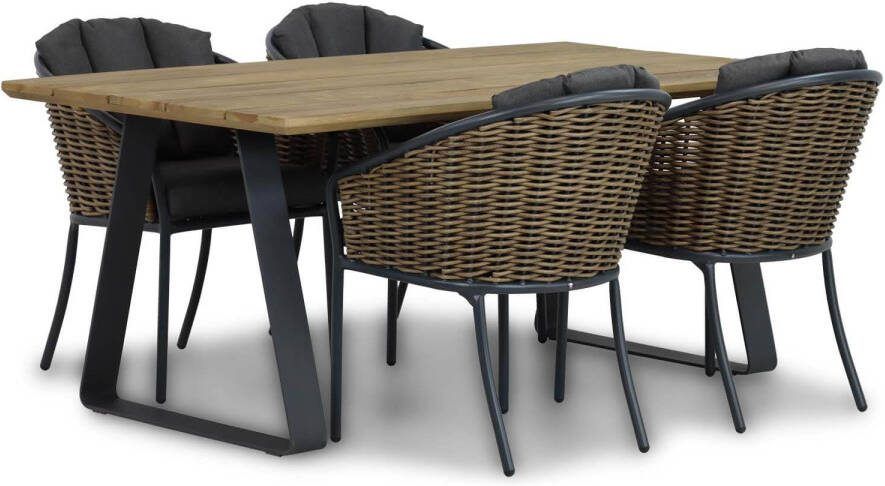 Santika Furniture Santika Tika Palta 180 cm dining tuinset 5-delig