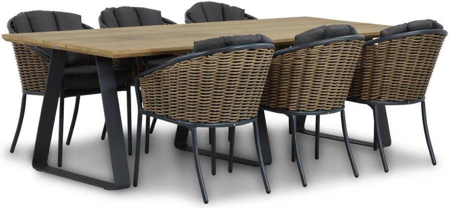 Santika Furniture Santika Tika Palta 240 cm dining tuinset 7-delig