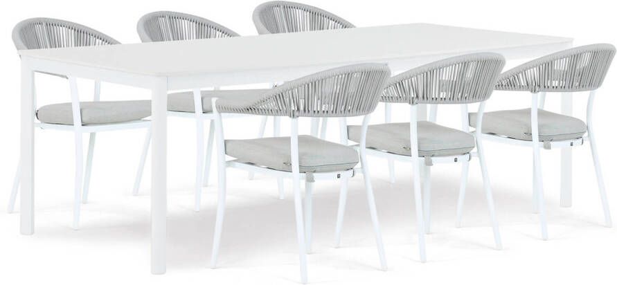 Santika Furniture Santika Vivian Como 220 cm dining tuinset 7-delig