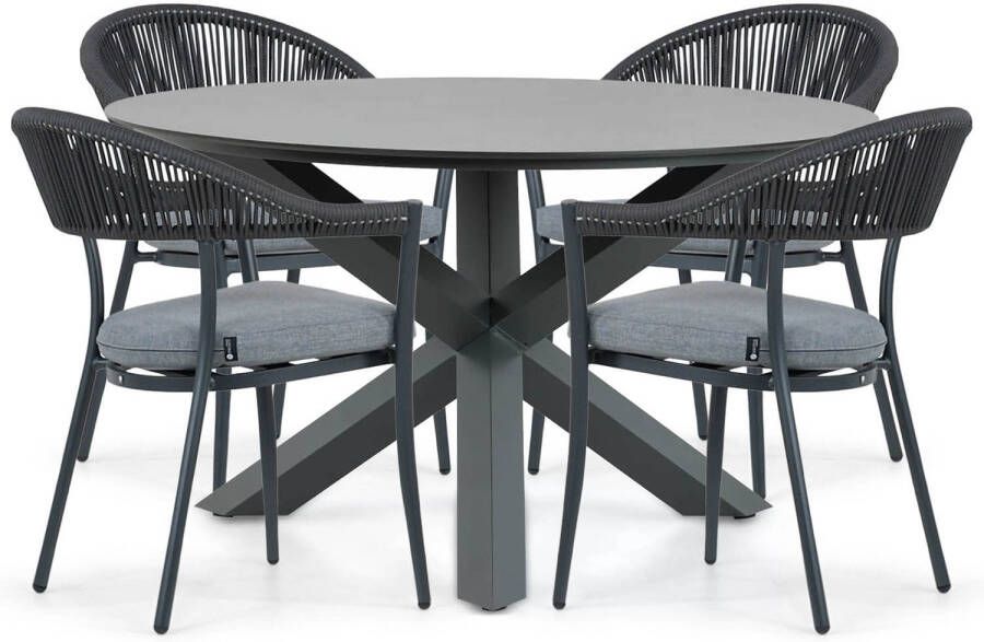 Santika Furniture Santika Vivian Orino 130 cm dining tuinset 5-delig