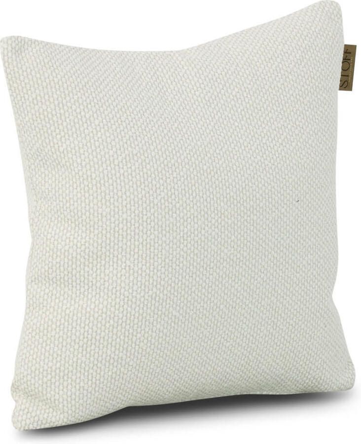 Stoff Minako sierkussen 45 x 45 cm Taupe-naturel-bruin Afritsbaar Inclusief binnenkussen
