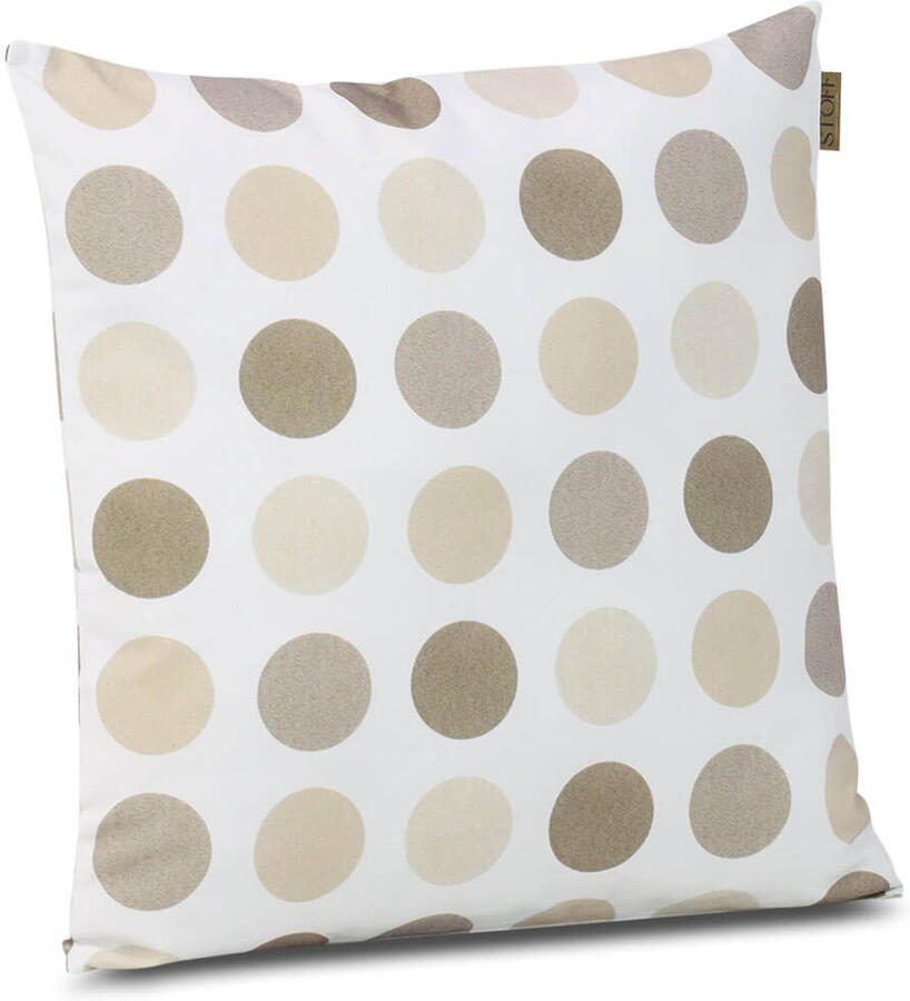 Stoff Nanami sierkussen 60 x 60 cm Taupe-naturel-bruin Afritsbaar Inclusief binnenkussen