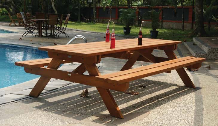 Van Kooten Tuin en Buitenleven Hardhouten Picknicktafel Giant- Hardhout- Tuindeco
