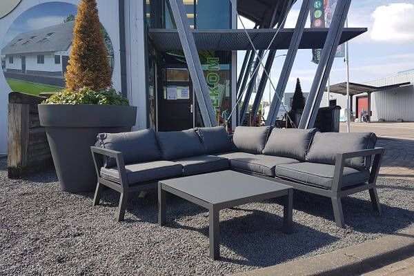 Van Kooten Tuin en Buitenleven Loungeset Garden Impressions Colorado 3-delig antraciet Amersfoort- Aluminium- Garden Impressions