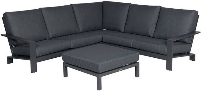 Van Kooten Tuin en Buitenleven Loungeset Garden Impressions Lincoln 4-delig carbon black reflex black Nog 1 stuk beschikbaar!