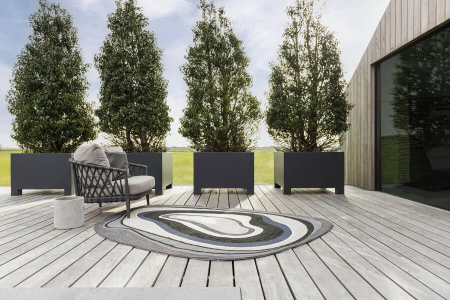 Brink en Campman Habitat Aura Grey Outdoor 477304 140x200 cm Vloerkleed