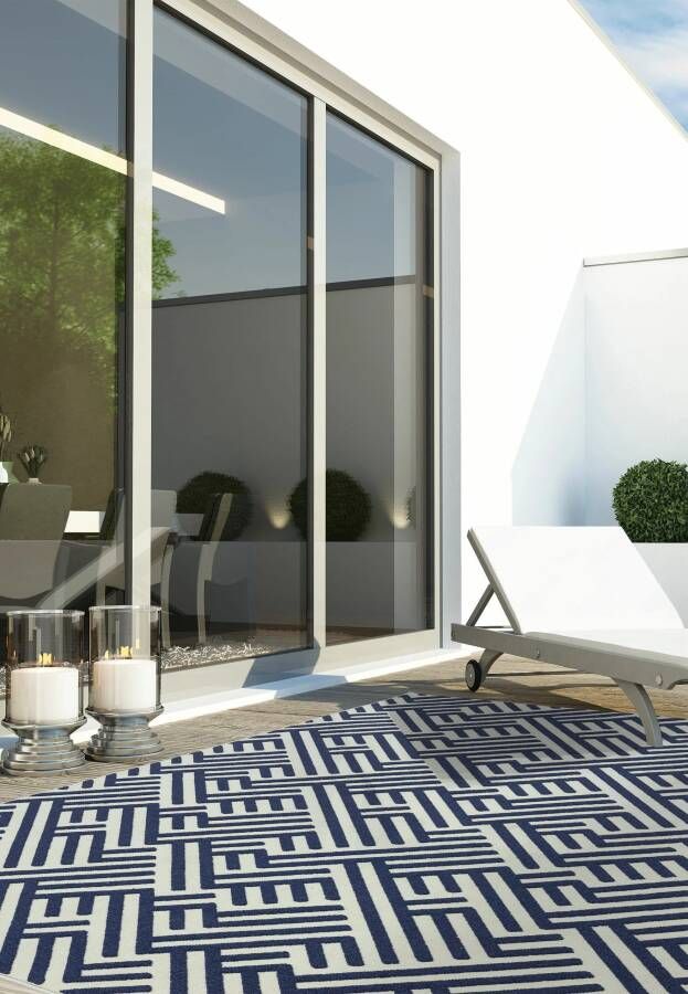 Easy Living Vloerkleed Antibes AN04 Blue White Linear