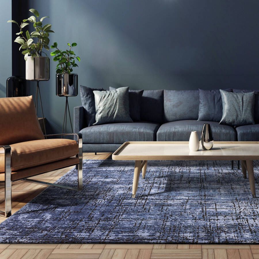 Easy Living Vloerkleed Kuza Abstract Navy Rug