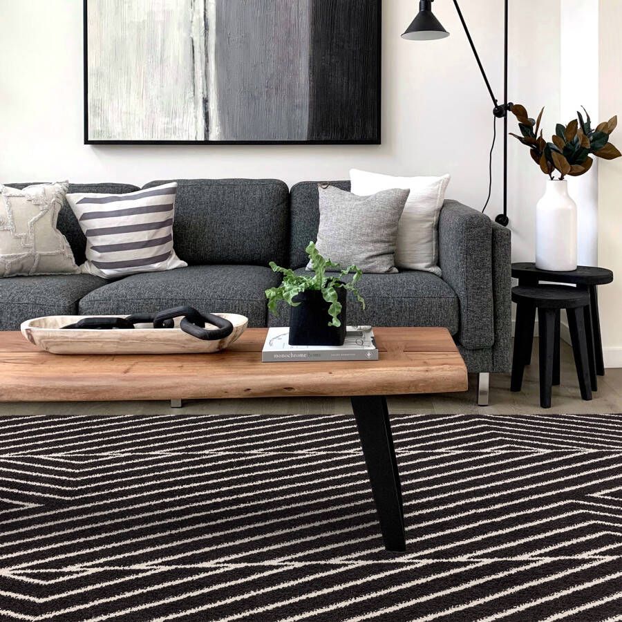 Easy Living Vloerkleed Muse Black Linear Rug MU10