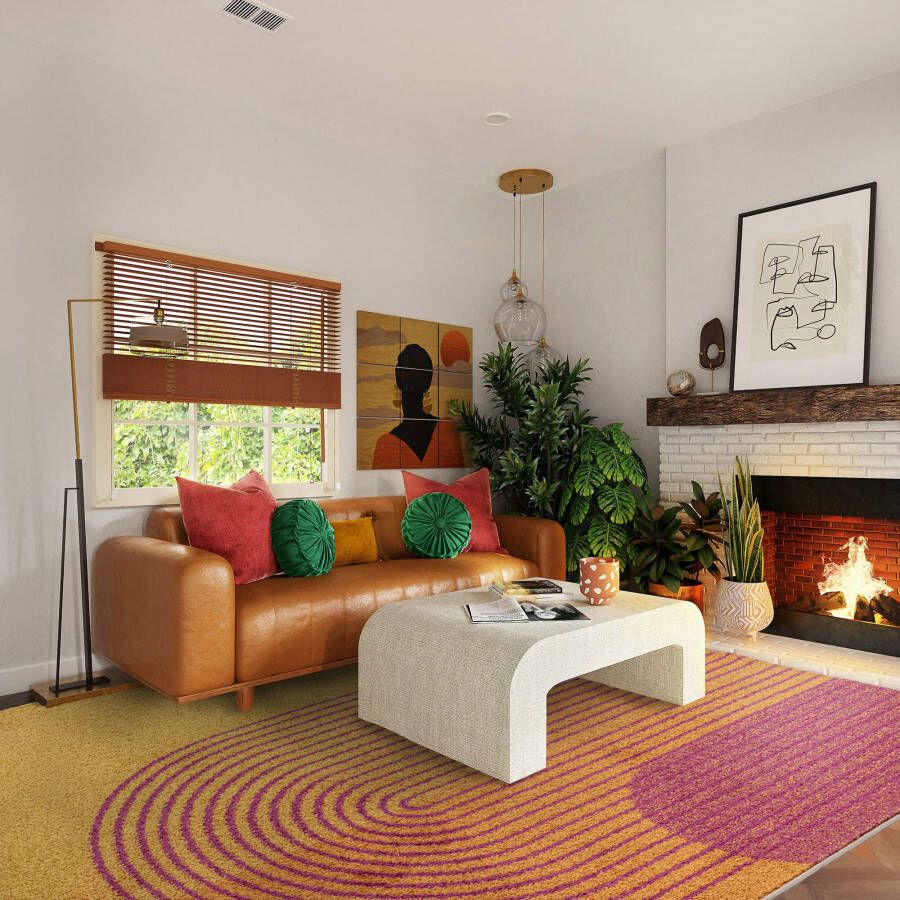Easy Living Vloerkleed Muse Orange Retro Rug MU13
