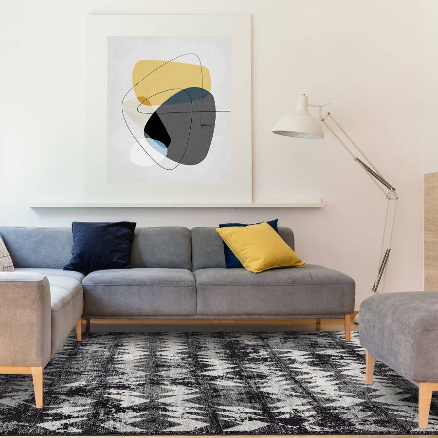 Easy Living Vloerkleed Nova Chevron Black Rug NV28