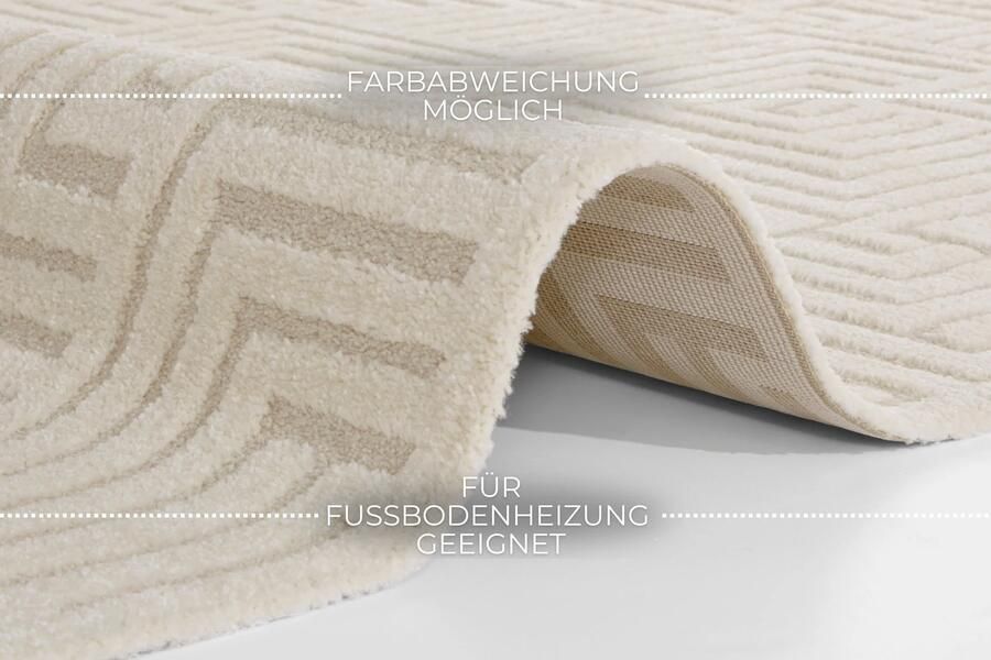 Hanse Home Soft Short-Pile Carpet in High-Low-Optic Manipu 200x290 cm