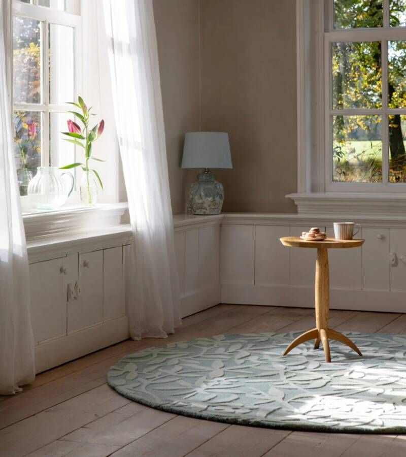 Laura Ashley Cleavers-Duck Egg Round 80907 200 rond Vloerkleed