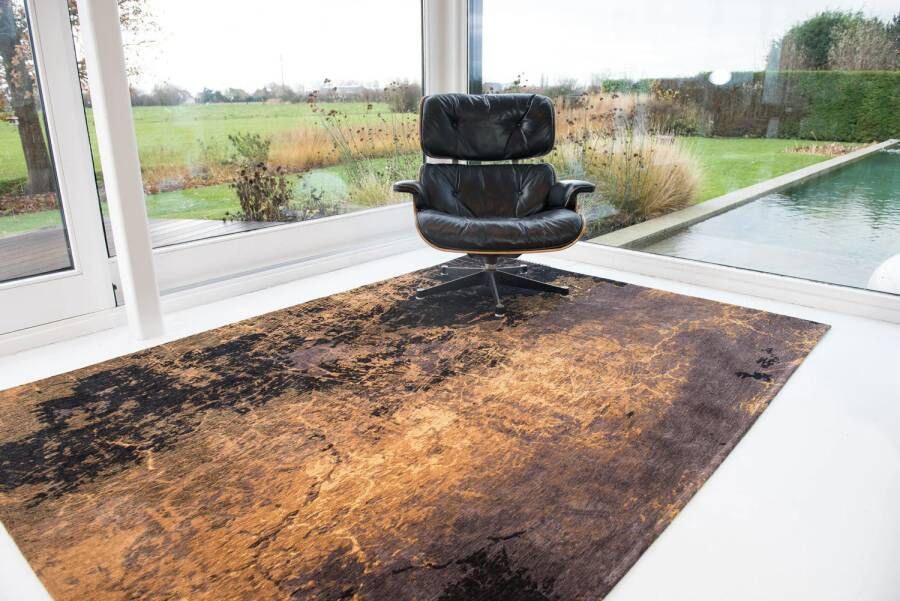 Louis de Poortere Mad Men Cracks vloerkleed (Afmetingen: 200×140 cm Basiskleur: goud)