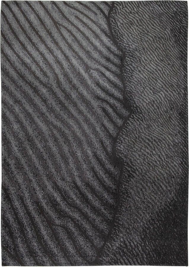 Louis de Poortere Waves vloerkleed (Afmetingen: 200×140 cm Basiskleur: zwart)