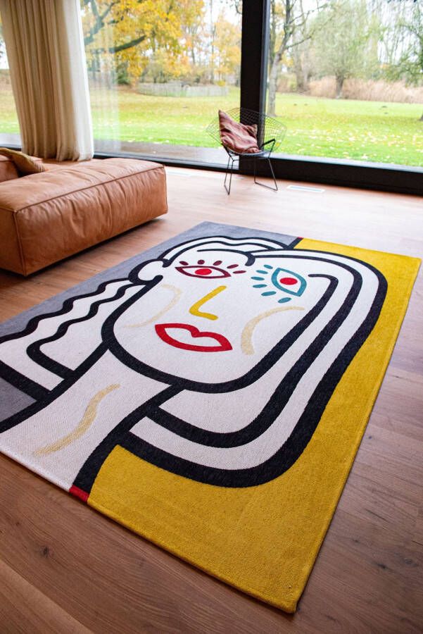 Louis de Poortere Gallery Dora vloerkleed (Afmetingen: 280×200 cm Basiskleur: grijs geel)