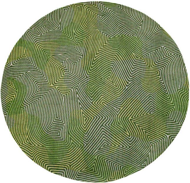 Louis de Poortere Coral Meditation 9231 Tropical Green Rond 240 rond Vloerkleed