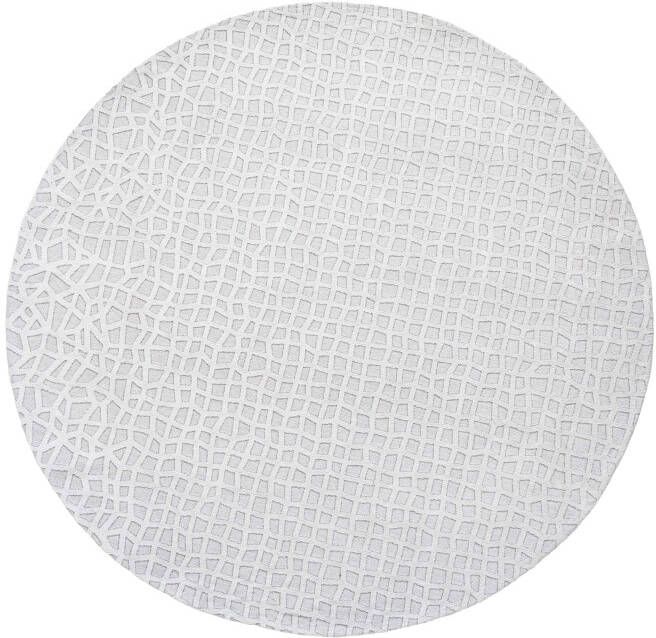 Louis de Poortere Rond vloerkleed Trammel Structures 9246 Willow White 240 rond