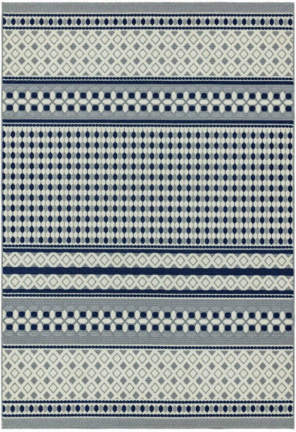 Easy Living Vloerkleed Antibes AN06 Blue White Geometric