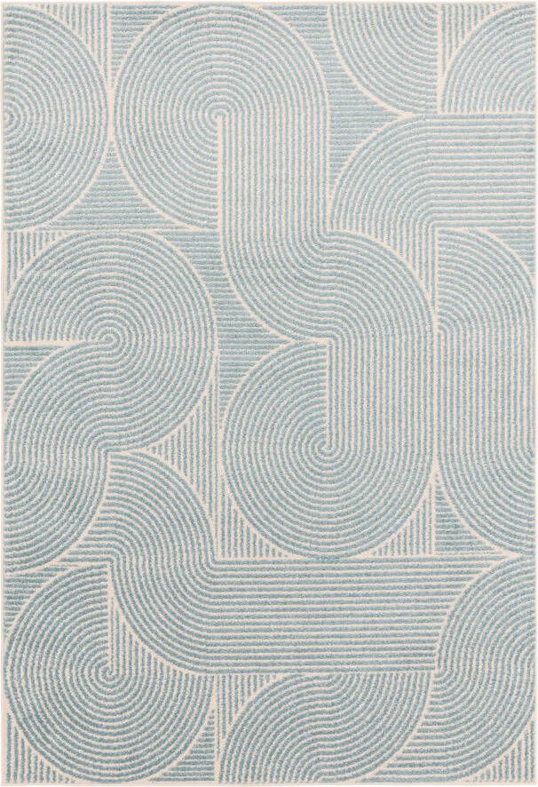 Easy Living Vloerkleed Muse Blue Swirl Rug MU02