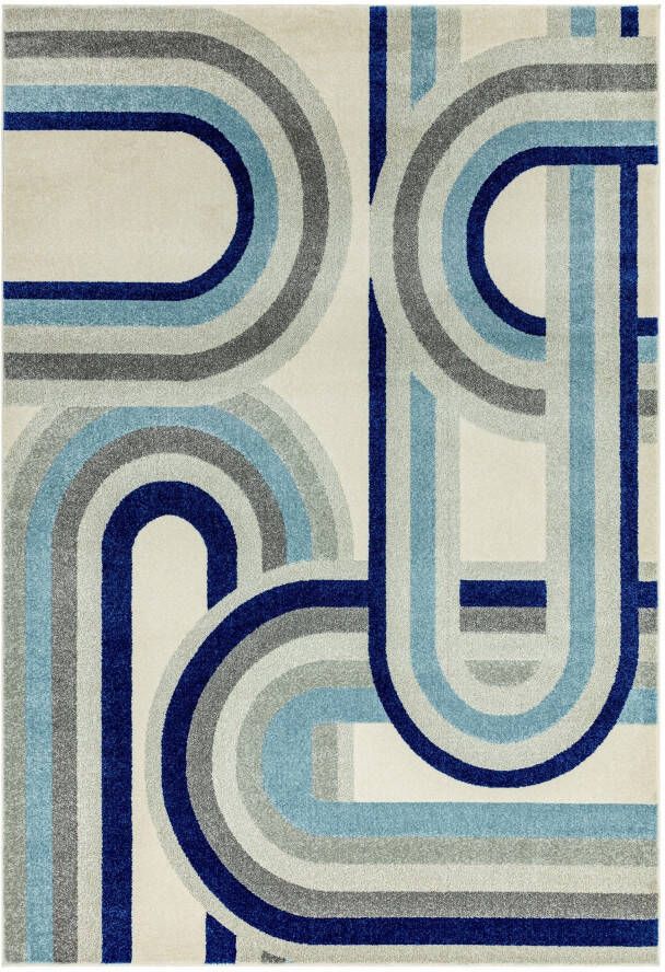 Easy Living Vloerkleed Nova Retro Blue Rug NV30