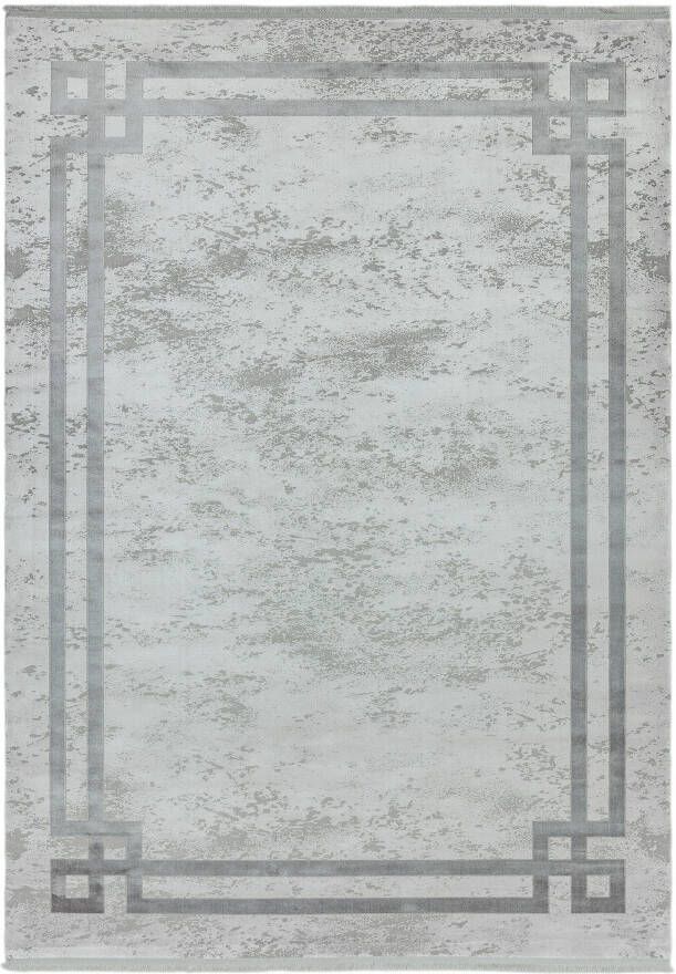 MOMO Rugs Olympia OL03 Silver Grey Border Swatch