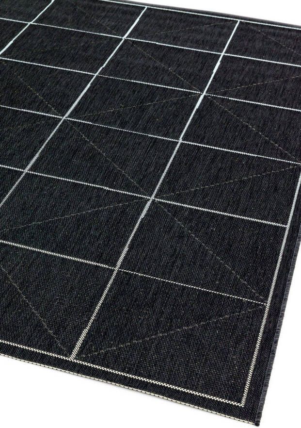 MOMO Rugs Patio 07 Charcoal Check Vloerkleed