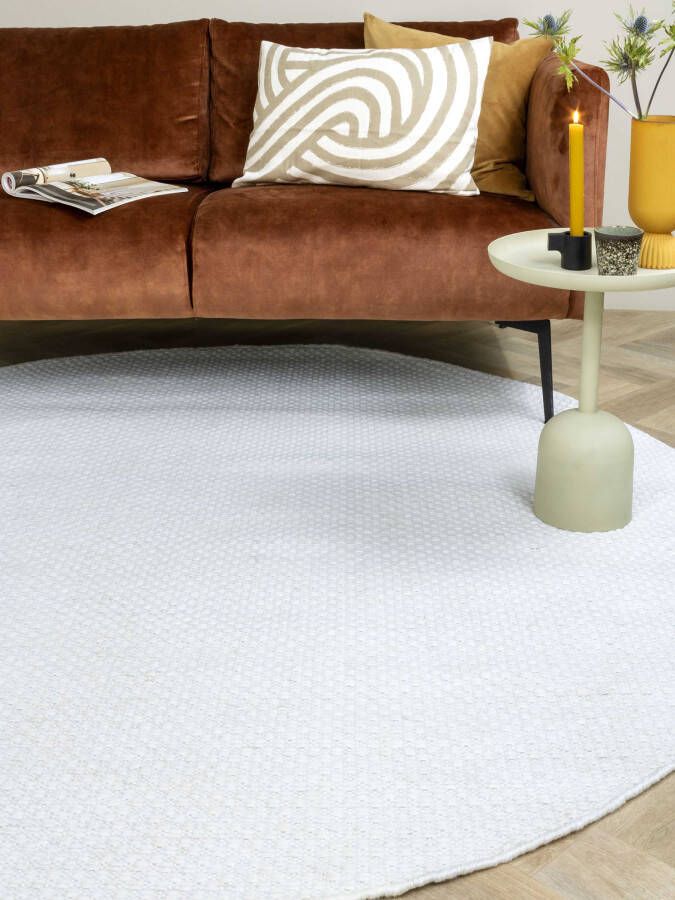 MOMO Rugs Vaasa White Rond 200 rond Vloerkleed