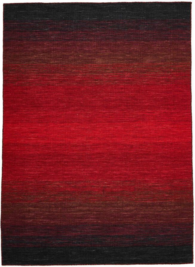 MOMO Rugs Vloerkleed Panorama Kelim Black Red 250x350 cm