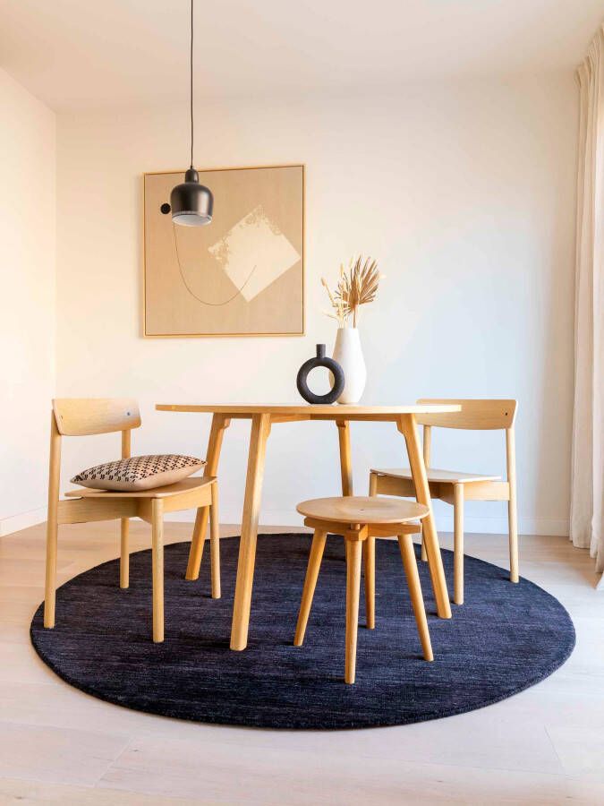 MOMO Rugs Vloerkleed Panorama Uni Rond Black 150 rond