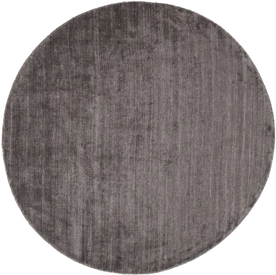 MOMO Rugs Vloerkleed Plain Dust Round Robusto Dark Brown 150 cm rond