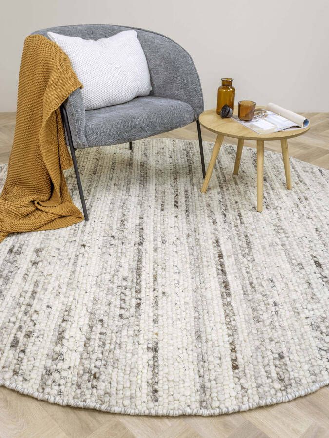 MOMO Rugs Vloerkleed Stone Beige Rond 200 rond