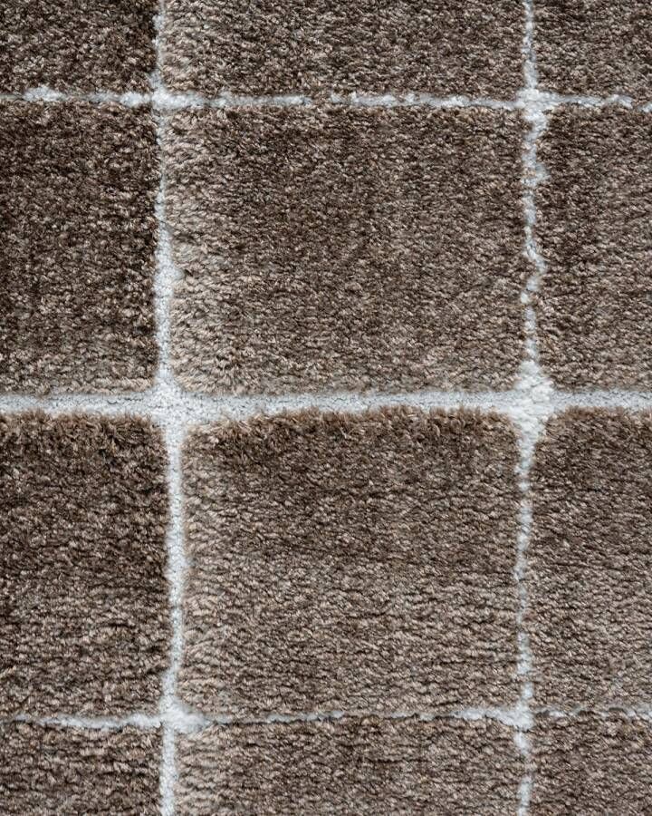 Vtwonen vloerkleed Blocks Warm Brown