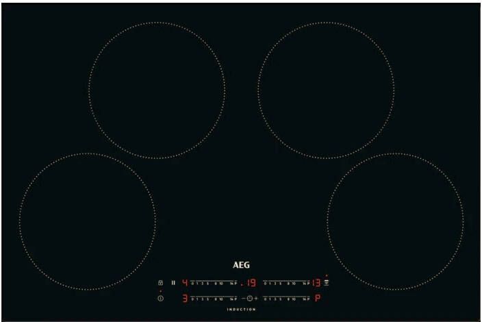 AEG 3000 serie inductie Kookplaat 80 cm IKK8440SCB