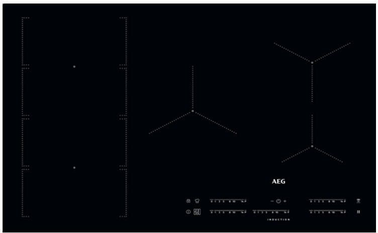 AEG 6000 serie FlexiBridge inductie Kookplaat 80 cm IKE85471IB
