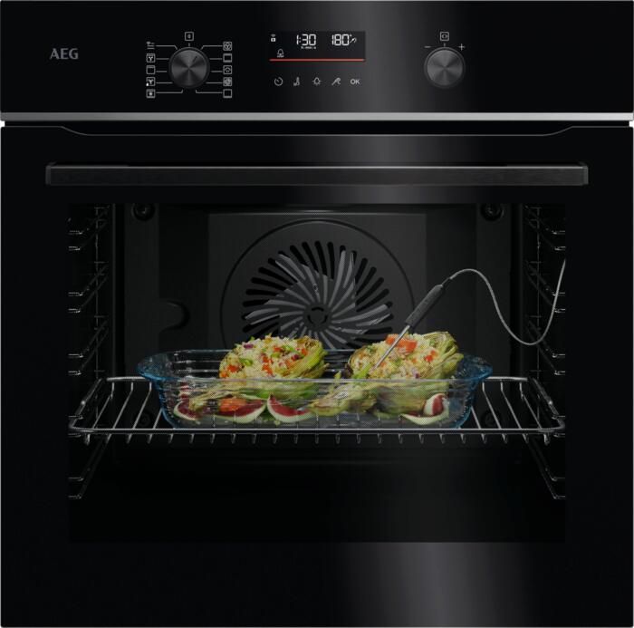 AEG 5000 SurroundCook met SteamBake Oven met stoomondersteuning met pyrolyse Zwart TA5PB53FAB