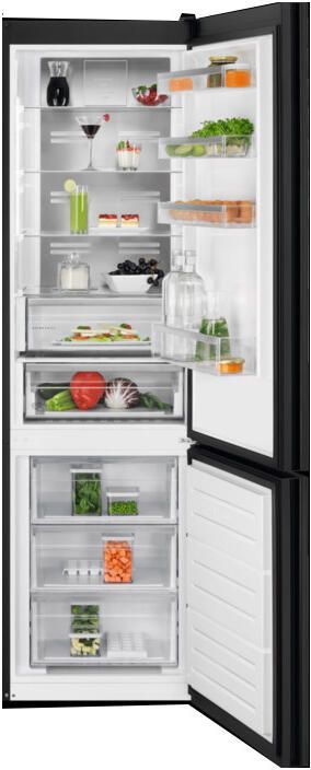 AEG 8000 serie Cooling 360° Koel vrieskast vrijstaand 201 cm zwart mat glas RCB736D7MG