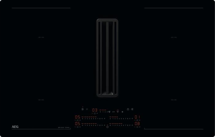 AEG Kookplaat met afzuiging 6000 ComboHob met Bridge functie 80 cm NCP84C01CB