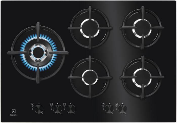 Electrolux 600 Gas on Glass Gaskookplaat 75 cm KGG7567K