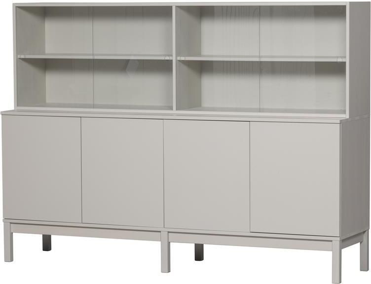 WOOOD Buffetkast Combinatie-klink veel opbergruimte met glazen schuifdeur breedte 200 cm