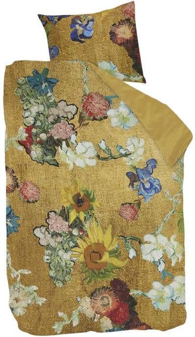 Beddinghouse x Van Gogh dekbedovertrek Partout des Fleurs Goud 1-Persoons 140x200 220 cm - Foto 2