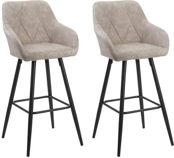 Beliani DARIEN Barkruk Beige Polyester