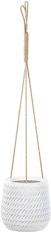 Beliani LIVADIA Bloempot Off-white 20 cm Vezelklei