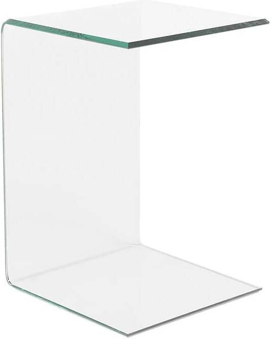 Beliani LOURDES Bijzettafel Transparant Veiligheidsglas