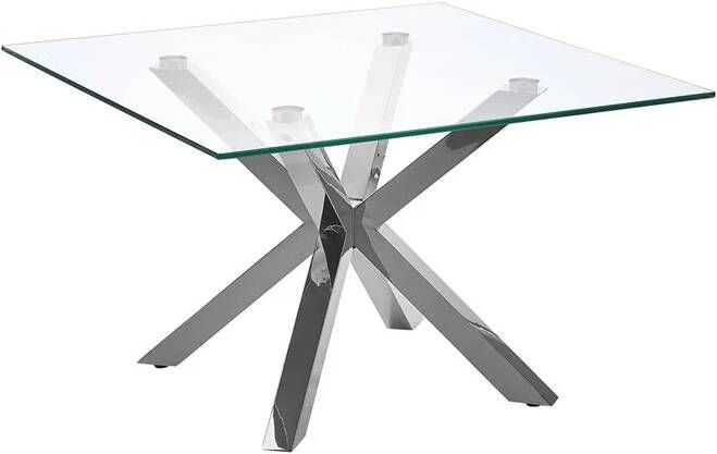 Beliani STARLIGHT Salontafel Zilver Veiligheidsglas