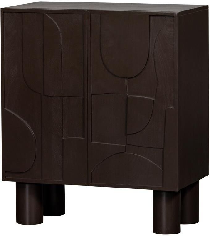 WOOOD Bergkast Notice van acaciahout cilinderpoten h 95 cm x b 80 cm