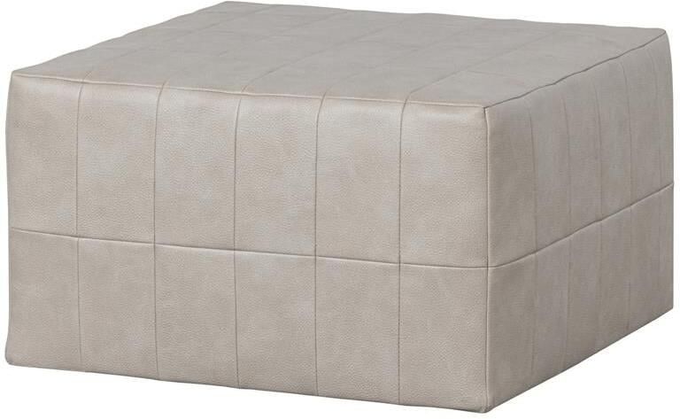 BePureHome Patchwork Poef Leerlook Naturel 36x60x60 - Foto 1