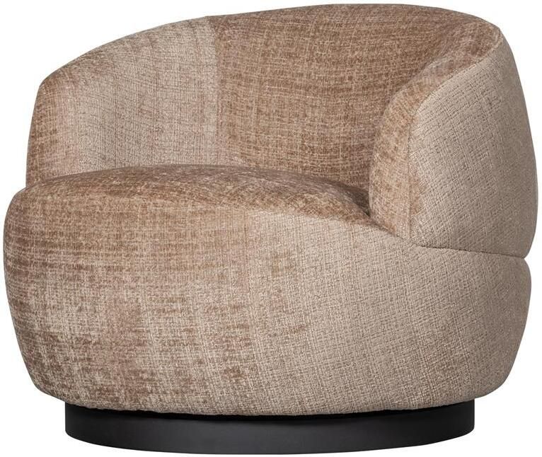 BePureHome | Woolly draaifauteuil chenille zand | Zitmeubels woonkamer | Draaifauteuil - Foto 5